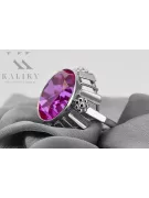 Vintage Jewlery Ring Amethyst Sterling silver 925 vrc043s